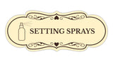 Signs ByLITA Designer Setting Sprays Makeup Area Wall or Door Sign