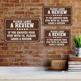 Classic Framed Plus Please Leave A Review If You Enjoyed Your Stay With Us, Please Leave A Review. Door or Wall Sign | Public Notice Signs