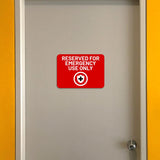 Classic Framed Plus Reserved for Emergency Use Only Door or Wall Sign | Safety and Maintenance
