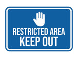 Classic Framed Restricted Area Keep Out Wall or Door Sign