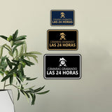 Signs ByLITA Classic Framed Cámaras Grabando las 24 horas Security Wall or Door Sign