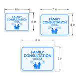 Classic Framed Plus Family Consultation Room Door or Wall Sign | Hygiene and Safety Signage