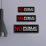 Standard Plus No Public Restroom Wall or Door Sign | Office Public Signage