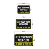 Classic Framed Plus Keep Your Work Area Clean It Is Part of Your Job Door or Wall Sign | Office Housekeeping Signage