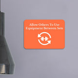 Classic Framed Plus Allow Others To Use Equipment Between Sets Door or Wall Sign | Gym Etiquette