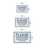 Classic Framed Plus Please Wash Your Hands Before Entering Play Area Door or Wall Sign | Children's Warning and Safety Signs