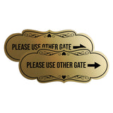 Signs ByLITA Designer Please Use Other Gate Wall or Door Sign (Multipacks)