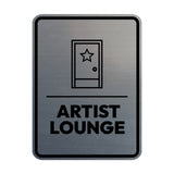 Signs ByLITA Portrait Round Artist Lounge Door or Wall Sign Easy Installation | Directing Artists & Co-Workers | Music | Concert | Festivals
