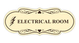 Designer Electrical Room (Lightning) Wall or Door Sign