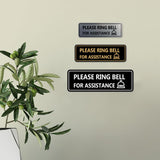 Standard Please Ring Bell for Assistance (Bell) Wall or Door Sign