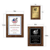 Thank You For Your Service Military and First Responders Customizable Award Plaque | Patriotic Recognition of Achievement and Service Personalizable Plaques