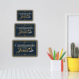 Classic Framed Plus Caminando con Jesús — Walking with Jesus Door or Wall Sign | Spanish - Inspirational & Scripture Signs