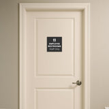 Square Plus Employee Restrooms Staff Only Wall or Door Sign | General Restroom Information
