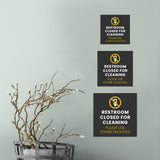 Square Plus Restroom Closed For Cleaning – Please Use Other Facilities Wall or Door Sign | General Restroom Information