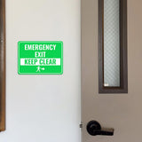 Classic Framed Plus Emergency Exit – Keep Clear Door or Wall Sign | Health and Safety Workplace Warning