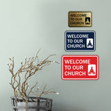 Classic Framed Welcome to Our Church Wall or Door Sign