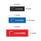 Signs ByLITA Standard Coasters Door or Wall Sign Easy Installation | Durable Construction | Kitchen Essentials | Hygiene | AirBnB Signs