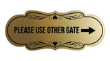 Signs ByLITA Designer Please Use Other Gate Wall or Door Sign (Multipacks)