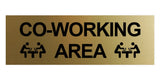 Basic Co-Working Area Wall or Door Sign