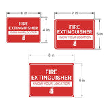 Classic Framed Plus Fire Extinguisher – Know Your Location Door or Wall Sign | Health and Safety Workplace Warning