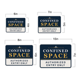 Classic Framed Plus Confined Space — Authorized Entry Only — Wall or Door Sign | Specialist Room - Sign