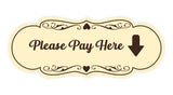 Signs ByLITA Designer Please Pay Here Wall or Door Sign