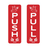 Signs ByLITA Vertical Push and Pull Door Signs (Peace Doves) Door Signs