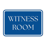 Classic Framed Plus Witness Room Door or Wall Sign | Court Rooms