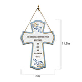 For God gave us a spirit not of fear but of power and love and self-control. Timothy 1:7 11.5" x 8" Cross Hanging Sign | Rustic Twine | Inspiring Religious Bible Decor