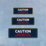 Standard Plus Caution Swinging Door Please Keep Clear Wall or Door Sign | Home & Office Décor