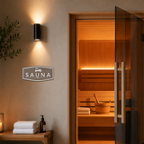 Fancy Plus Sauna — Wall or Door Sign | Sauna & Steam Room - Sign