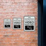 Portrait Round Plus This Waiting Room Is Video Monitored Wall or Door Sign | Office Rules Sign for Waiting Area & Group Sessions