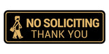 Standard NO Soliciting Thank You (Salesman) Wall or Door Sign