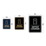 Signs ByLITA Portrait Round Artist Lounge Door or Wall Sign Easy Installation | Directing Artists & Co-Workers | Music | Concert | Festivals