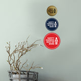 Circle Safety Harness Must Be Worn Wall or Door Sign