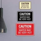 Signs ByLITA Classic Framed Caution Water May be Very Hot Durable Sign | Easy Installation | Elegant Design Wall or Door Sign