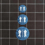 Circle Plus - Fun Restrooms Wall or Door Sign | Fun Restroom Sign