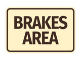 Signs ByLITA Classic Framed Brakes Area Wall or Door Sign