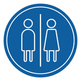 Signs ByLITA Circle Restroom Graphic Door or Wall Sign | Easy Installation | Durable Construction | Promote Health And Safety | Caution Warning Sign for Home, Business and Office Spaces