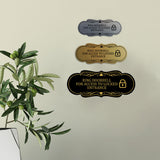 Signs ByLITA Designer Ring Doorbell for Access to Locked Entrance Wall or Door Sign