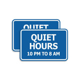 Signs ByLITA Classic Framed, Quiet Hours 10 pm to 8 am Wall or Door Sign (Multipacks)