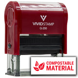 All Quality Compostable Material Self-Inking Rubber Stamp