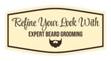 Signs ByLITA Fancy Refine Your Look with Expert Beard Grooming Easy Installation | Durable Construction | Barbers | Grooming and Styling | Hair Wall or Door Sign