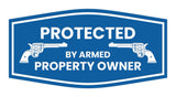 Fancy Protected by Armed Property Owner .45 Wall or Door Sign