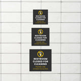 Square Plus Restroom Closed For Cleaning – Please Use Other Facilities Wall or Door Sign | General Restroom Information