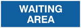 Signs ByLITA Basic Waiting Area Sign - Laser-Engraved Lettering | Durable ABS Plastic | Vibrant Colors | Powerful Foam Tape