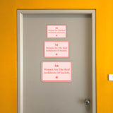 Classic Framed Plus Women Are The Real Architects Of Society Wall or Door Sign | Warning Signage
