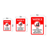 Portrait Round Plus Notice No Loitering On This Property Wall or Door Sign | Safety Signage