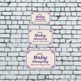 Classic Framed Plus Shhh... Baby Sleeping Please Don't Ring Doorbell Wall or Door Sign | Home Signage