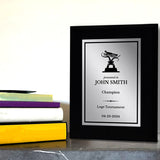 Luge Customizable Black Frame Wooden Award Plaque | Easel Mount Option | Achievement and Recognition Personalizable Plaques | Sports Award